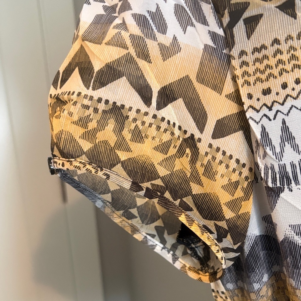 Robert Louis geometric print dress NWT work to evening ready - Picture 3 of 6